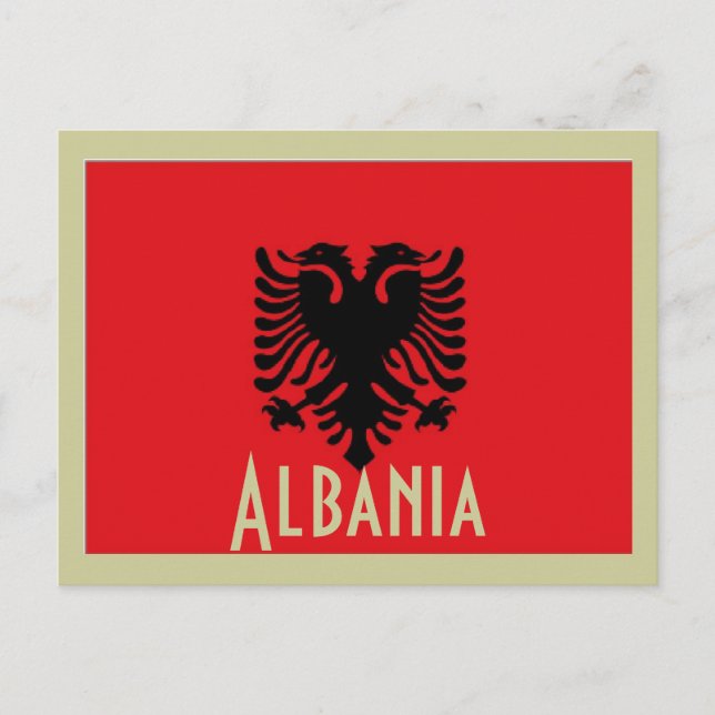 Albania flag postcard (Front)