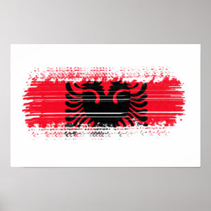 Albania flag poster