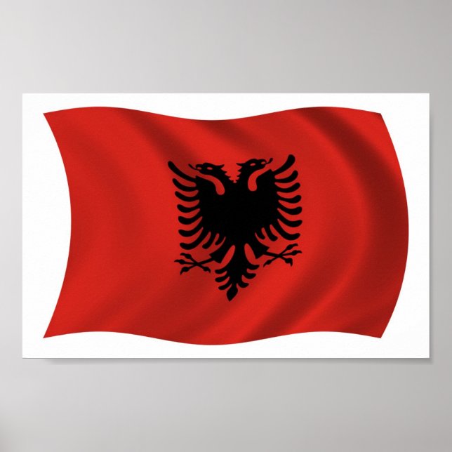 Albania Flag Poster Print (Front)