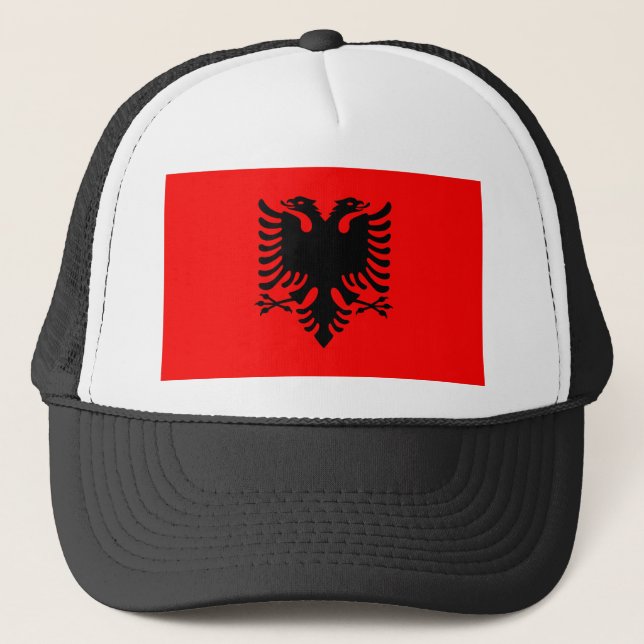 Albania Flag Trucker Hat (Front)
