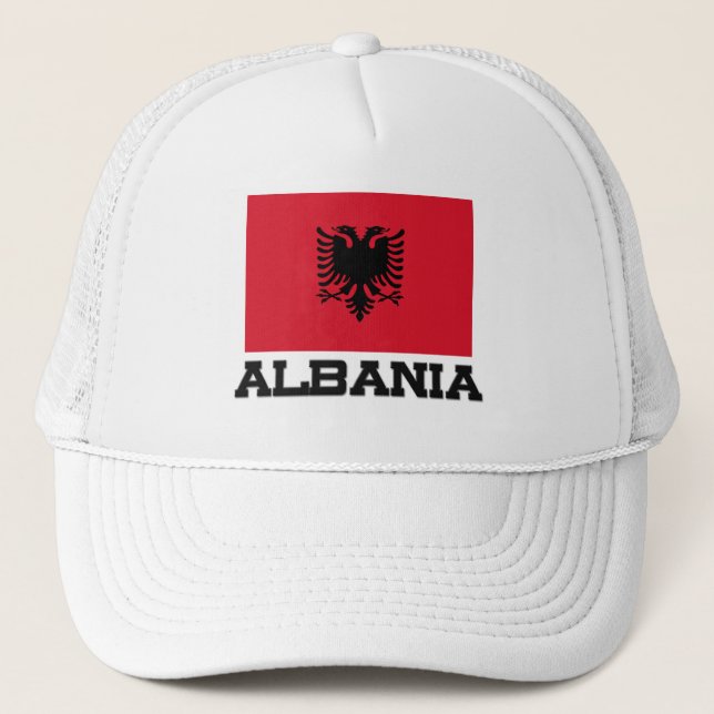 Albania Flag Trucker Hat (Front)