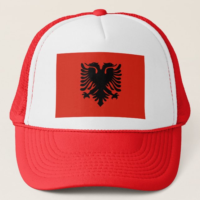 Albania Flag Trucker Hat (Front)