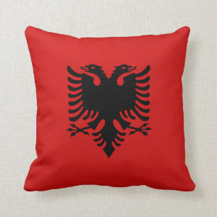Albania Flag x Flag Pillow