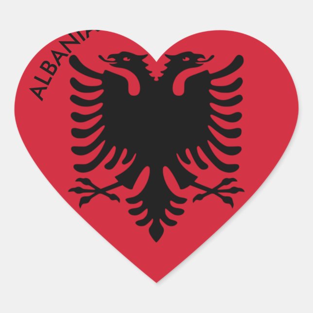 albania heart sticker (Front)