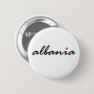 Albania, I love Albania 2 Inch Round Button