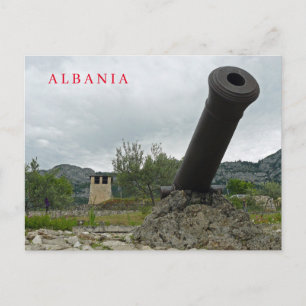 Albania Kruje Castle cannon view postcard