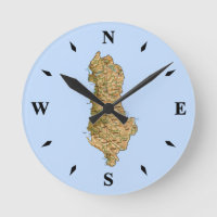 Albania Map Clock