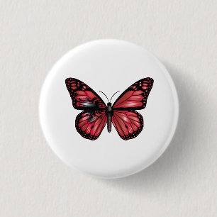 Albania Monarque Butterfly Flag 1 Inch Round Button