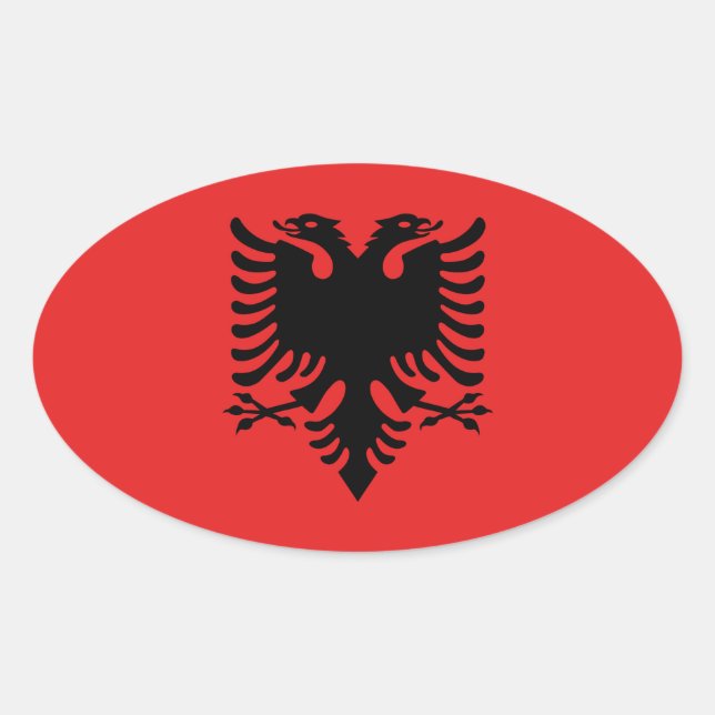 Albania Oval Sticker (Front)