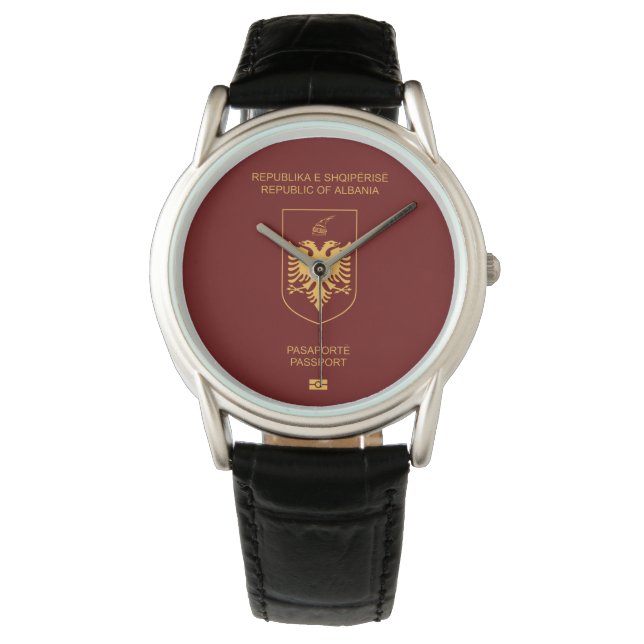 Albania passport wristwatch (Front)