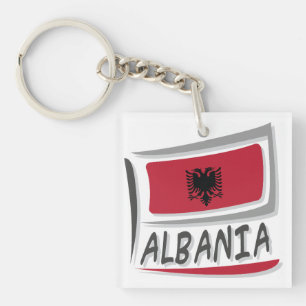 Albania Pride X Flag Keychain