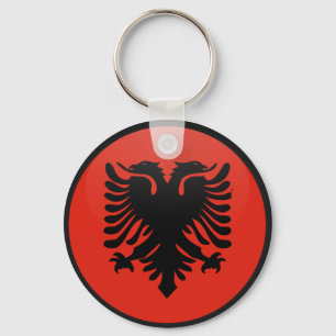 Albania quality Flag Circle Keychain