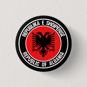Albania Round Emblem 1 Inch Round Button