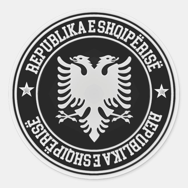 Albania Round Emblem Classic Round Sticker (Front)