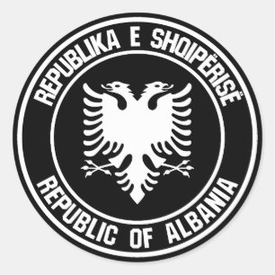 Albania Round Emblem Classic Round Sticker
