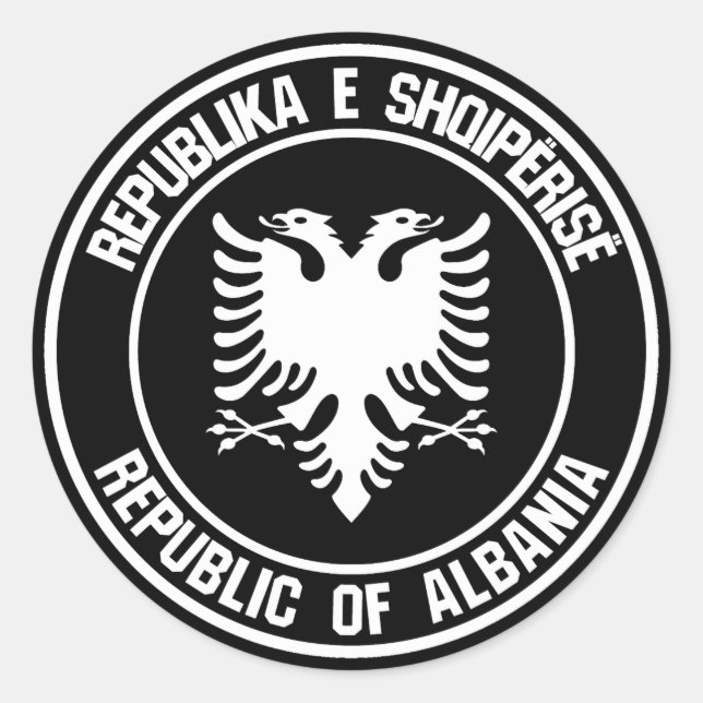 Albania Round Emblem Classic Round Sticker (Front)