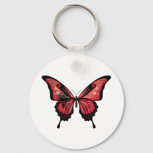 Albania Swallowtail Butterfly Flag Sticker Keychain