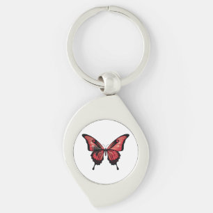 Albania Swallowtail Butterfly Flag Sticker Keychain