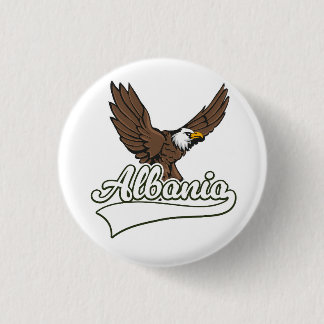 Albania travel logo 1 inch round button