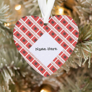 Albanian Albanian Flag Tiled Personalized Ornament