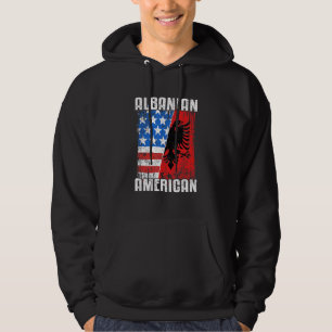 Albanian American Flag Albania Eagle Usa Shqiperia Hoodie