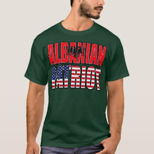 Albanian American Patriot Pride Heritage Flag Gift T-Shirt