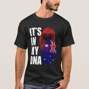 Albanian And Australian Mix DNA Flag Heritage T-Shirt