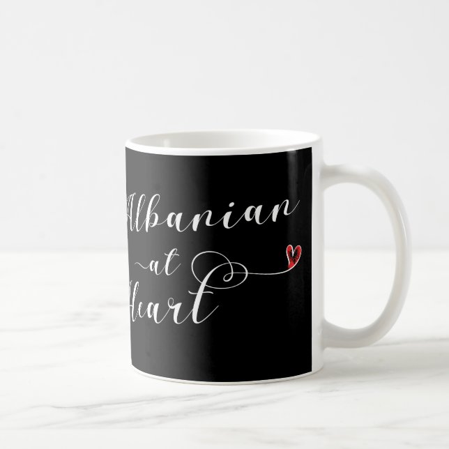 Albanian At Heart Mug, Albania Coffee Mug (Right)