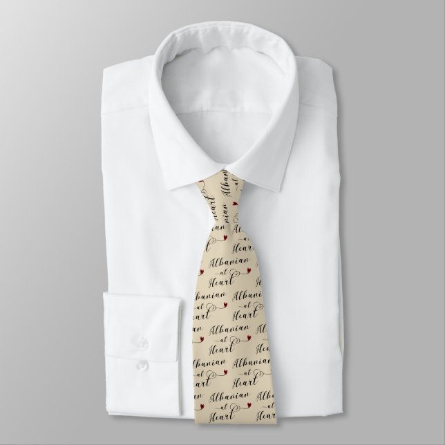 Albanian At Heart Tie, Albania Tie (Tied)