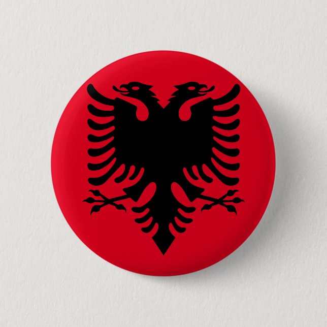 Albanian Coat of arms 2 Inch Round Button (Front)