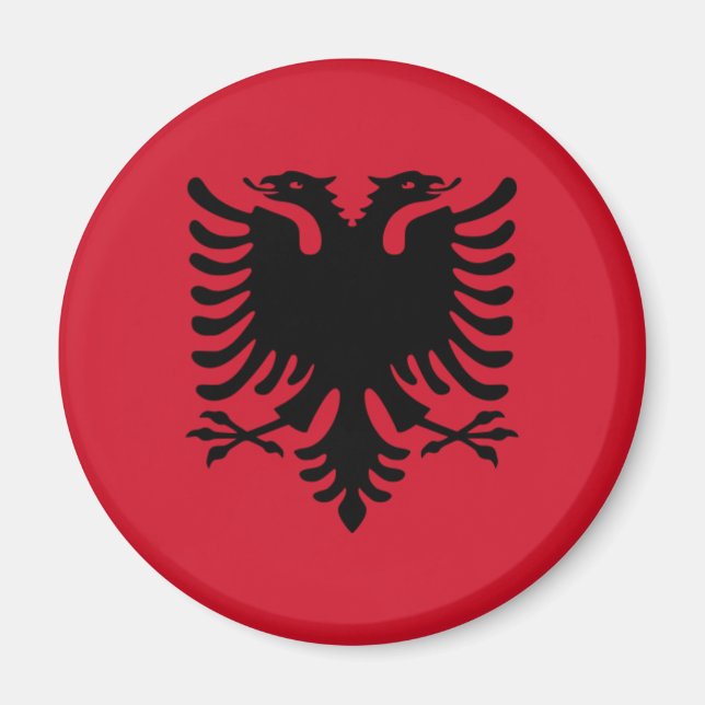 Albanian Eagle Magnet Red (Front)