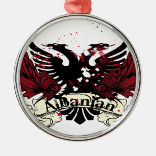albanian eagle metal ornament
