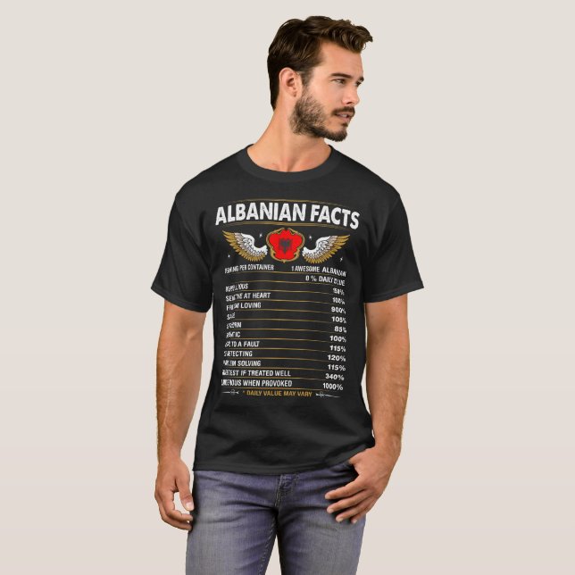 Albanian Facts Romantic Problem Solving T-Shirt (Front Full)