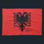 Albanian flag & Albania  cooking, fashion /sports Kitchen Towel<br><div class="desc">Kitchen Towels: Albania & Albanian flag - home cooking,  chefs fashion - love my country,  foodie,  barbecue / sports fans</div>
