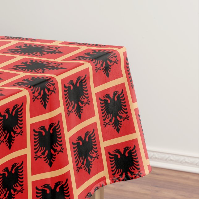 Albanian Flag & Albania dining tablecloth /decor (In Situ)