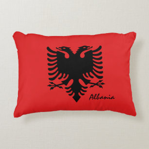 Albanian flag & Albania fashion, holiday /sports Accent Pillow