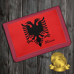 Albanian flag & Albania fashion, holiday/sports Trifold Wallet<br><div class="desc">WALLETS: Albania & Albanian Flag fashion - love my country,  travel,  holiday gifts,  national patriots / sports fans</div>