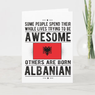 Albanian Flag Albania Heritage Albanian Roots Card