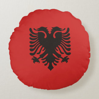 Albanian Flag All Over Round Pillow