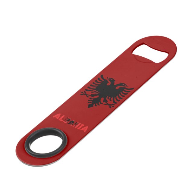 Albanian flag bar key (Front Angled)
