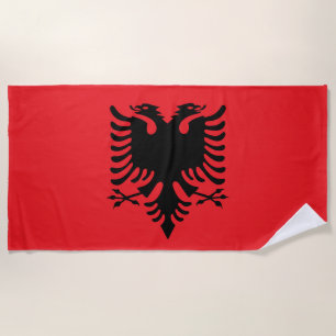 Albanian flag beach towel