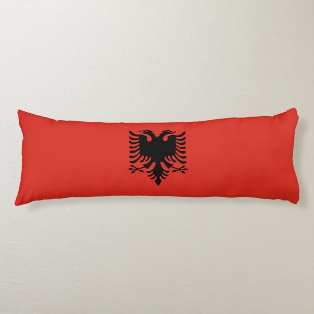 Albanian flag body pillow (Front)