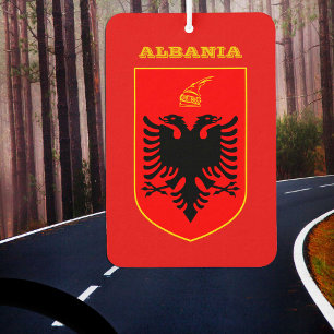 Albanian Flag Car Air Freshener, Albania Air Freshener