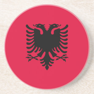 Albanian Flag Coaster