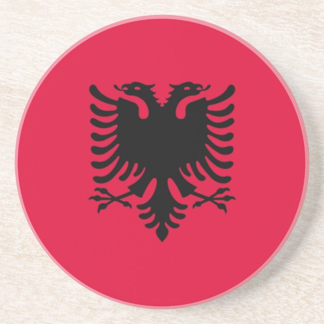 Albanian Flag Coaster (Front)