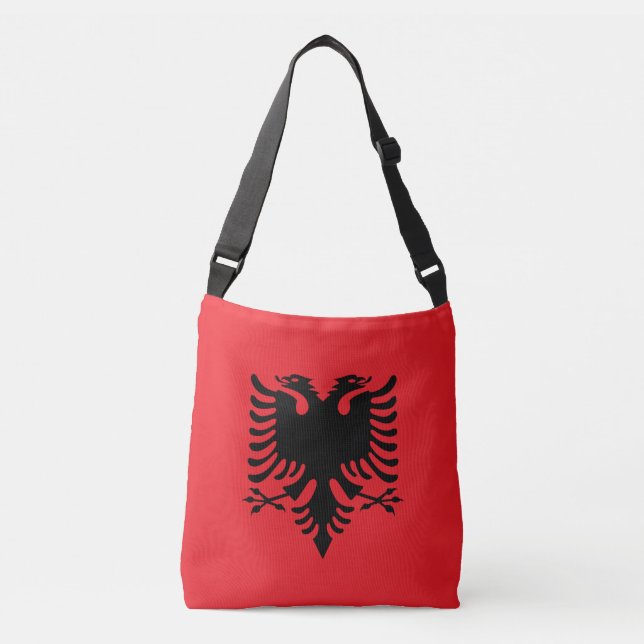 Albanian flag crossbody bag (Front)