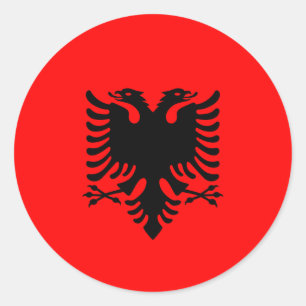 Albanian Flag, Flag of Albania Classic Round Sticker