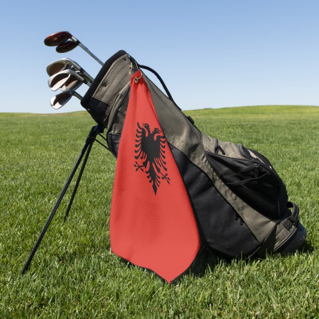 Albanian flag golf towel (Green)