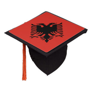 Albanian flag graduation cap topper