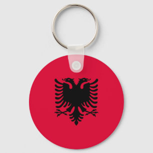 Albanian Flag Keychain